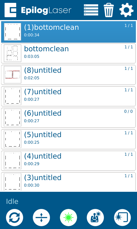 The Job Menu, select the three lines top-right